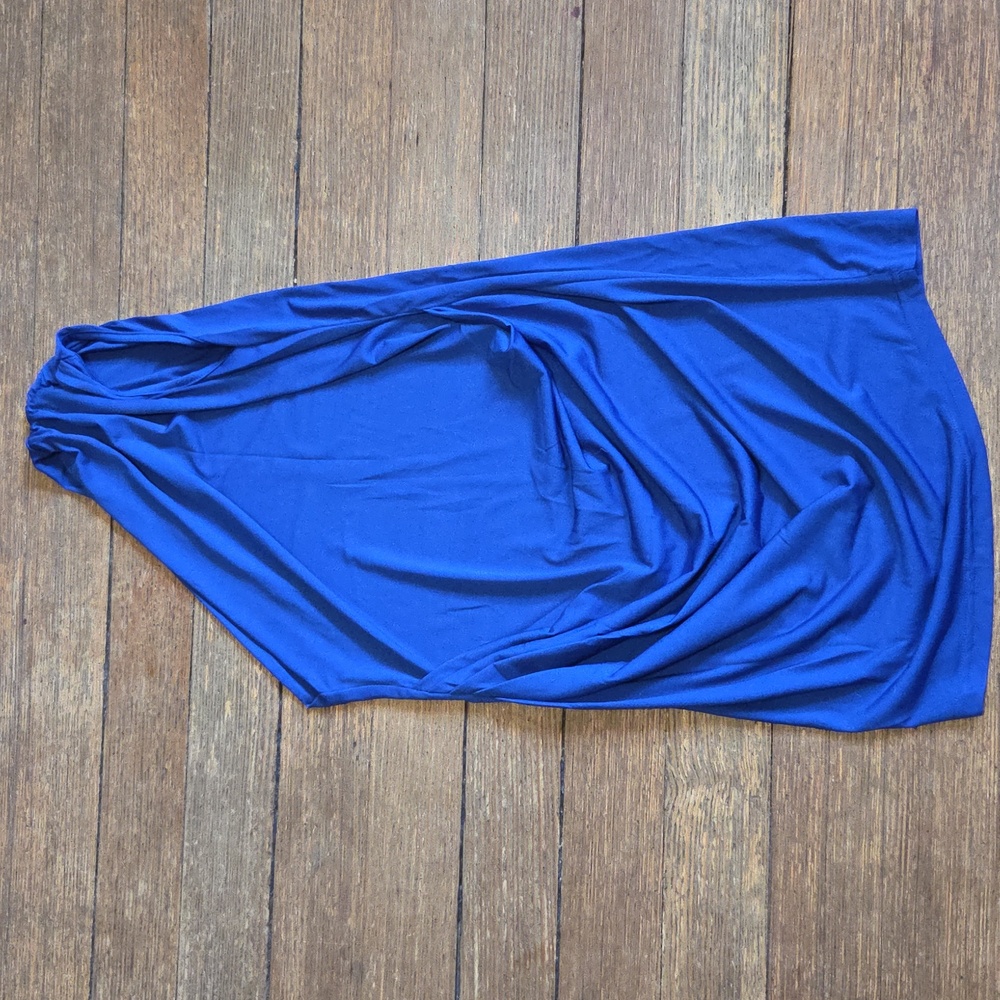 Blue One-Shoulder Short Dress